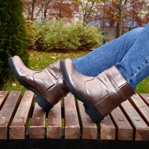 Шкіряні зимові жіночі черевики з хутром